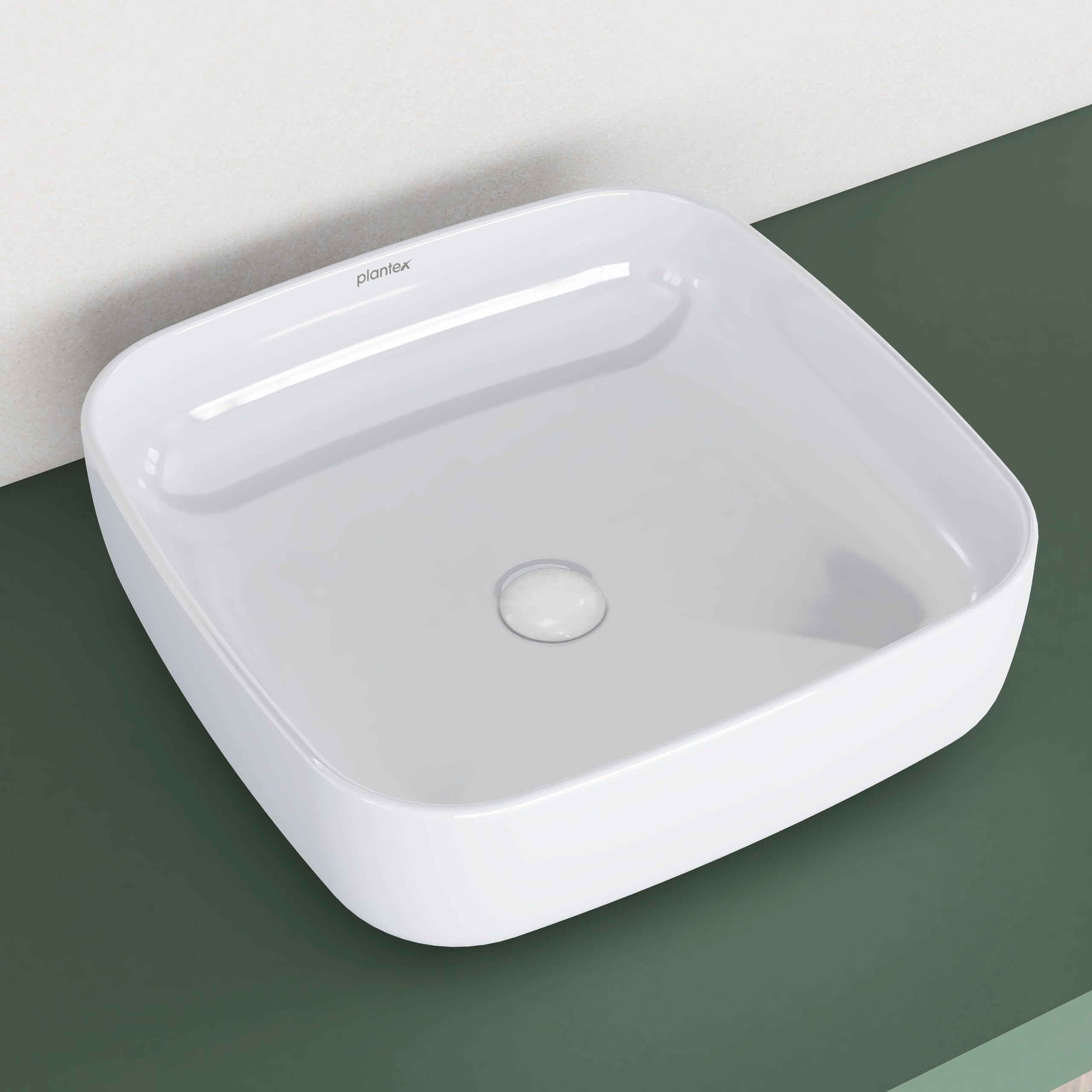 Plantex Platinum Ceramic Wash Basin/Basin for Bathroom/Tabletop Wash Basin/Bathroom Basin (White, 16 x 16 x 5 Inch) (B0C5MBCMK3) Amazon Price History, Amazon Price Tracker