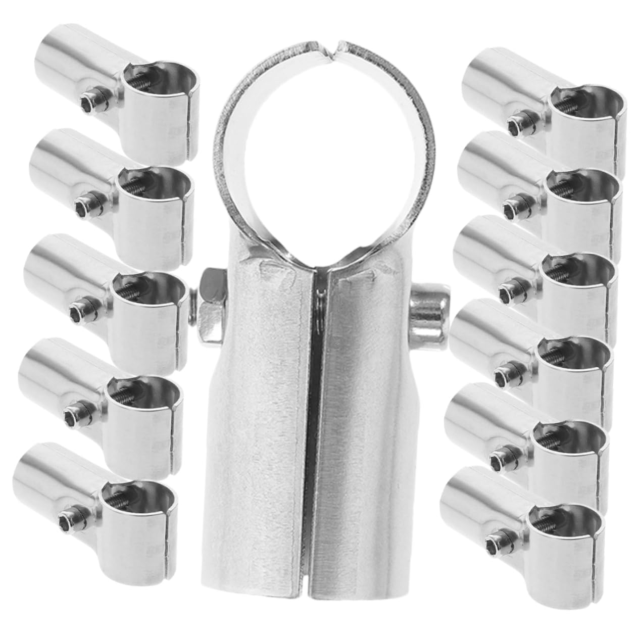Connecteurs en T 25mm NUOBESTY en acier inoxydable pour fixation de tubes - 12pcs