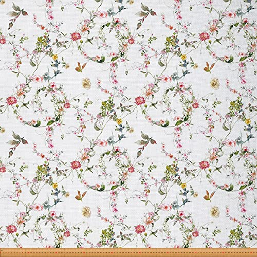 Tissu d'ameublement pour canapé romantique imperméable et floral vintage