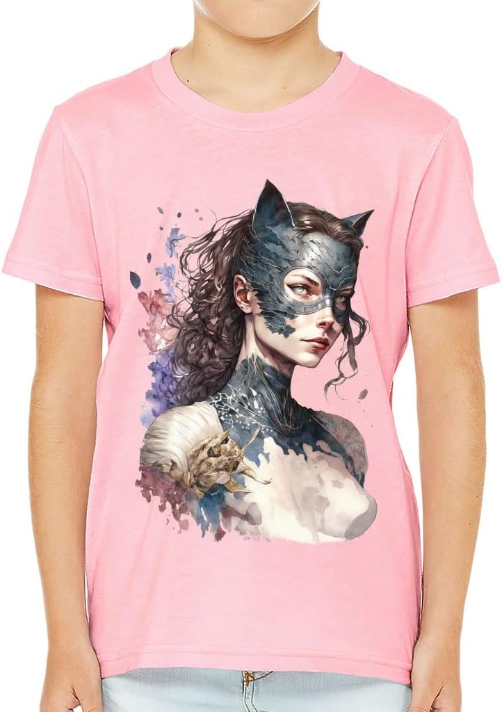 Cat Design Kids' T-Shirt - Paint T-Shirt - Graphic Tee Shirt for Kids