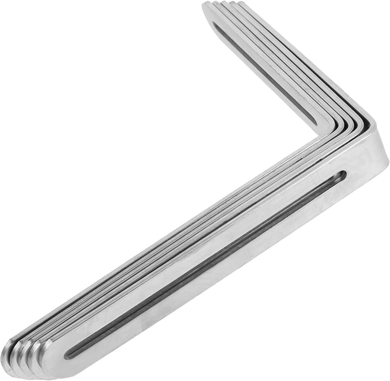 5pcs Stainless Steel Joint Right Angle Brackets Flat Corner Braces Brackets for Shelves for Decorative Shelf