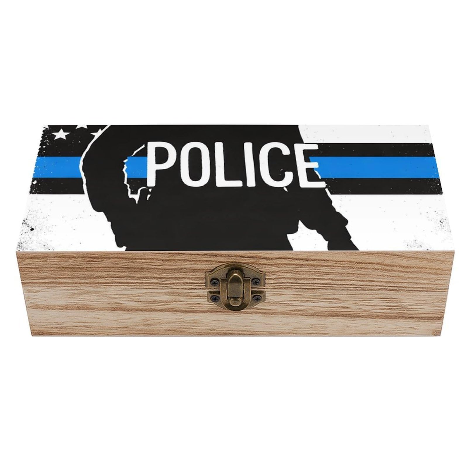 HLBSDM American Flag Patriotic USA Map Wooden Storage Box
