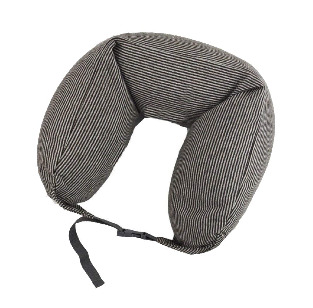 EZ Life Cotton Multifunctional Travel Pillow with Cover - Grey - Neck Pillow for Travelling Or Flight, Neck Support Pillow, Relief Neck Travel Pillows, Lightweight - Pack of 1-image-43