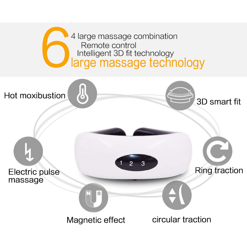 Elektrisches Puls Nackenmassagegerät, Multifunktions Intelligent Massagegerät für Nacken, Schulter und Rückenentspannung, Muskelmassagegerät mit 16 Kraftstufen für Muskelentspan