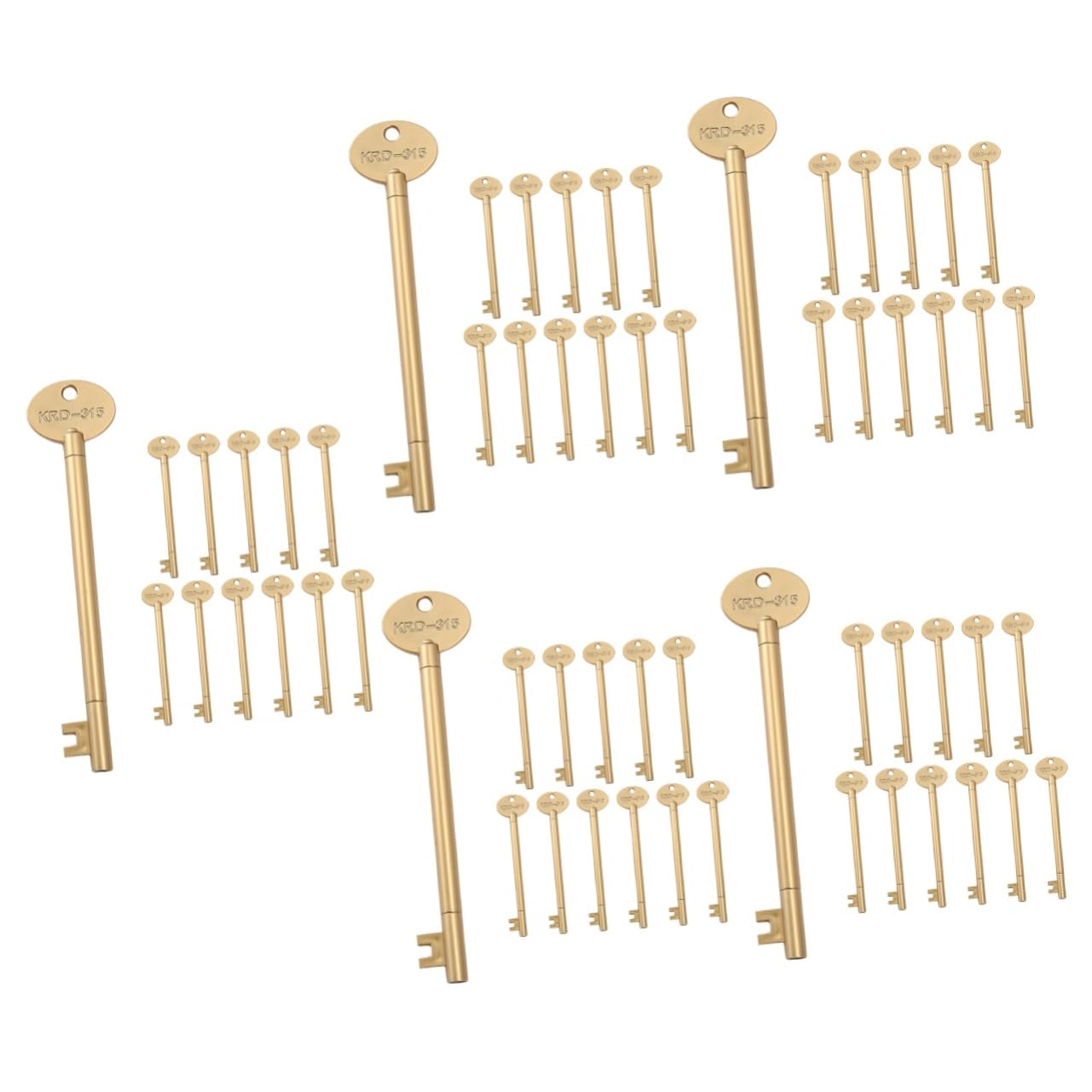 HOMSFOU 5 series Bolígrafos De Escritura Con Forma De Llave Bolígrafos De Rodillo Novedosos De Lujo Accesorios Para El Hogar Y La Oficina Borrables 12 piezas x 5