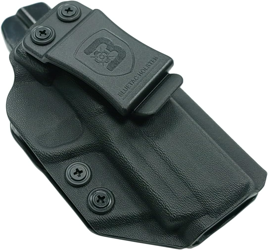 B Bluetac Kydex IWB Holster, Works with Various Optics Sight (MP 9MM EZ, Left)