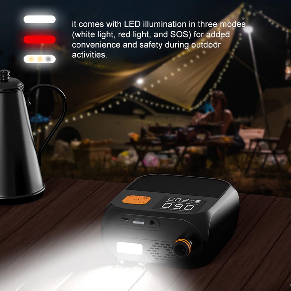 Pompe électrique Paddle 8000mAh – 120 L/min, 25 PSI, écran Tactile LED, Pour Kayak, Paddle, Tente, Avec Accessoires