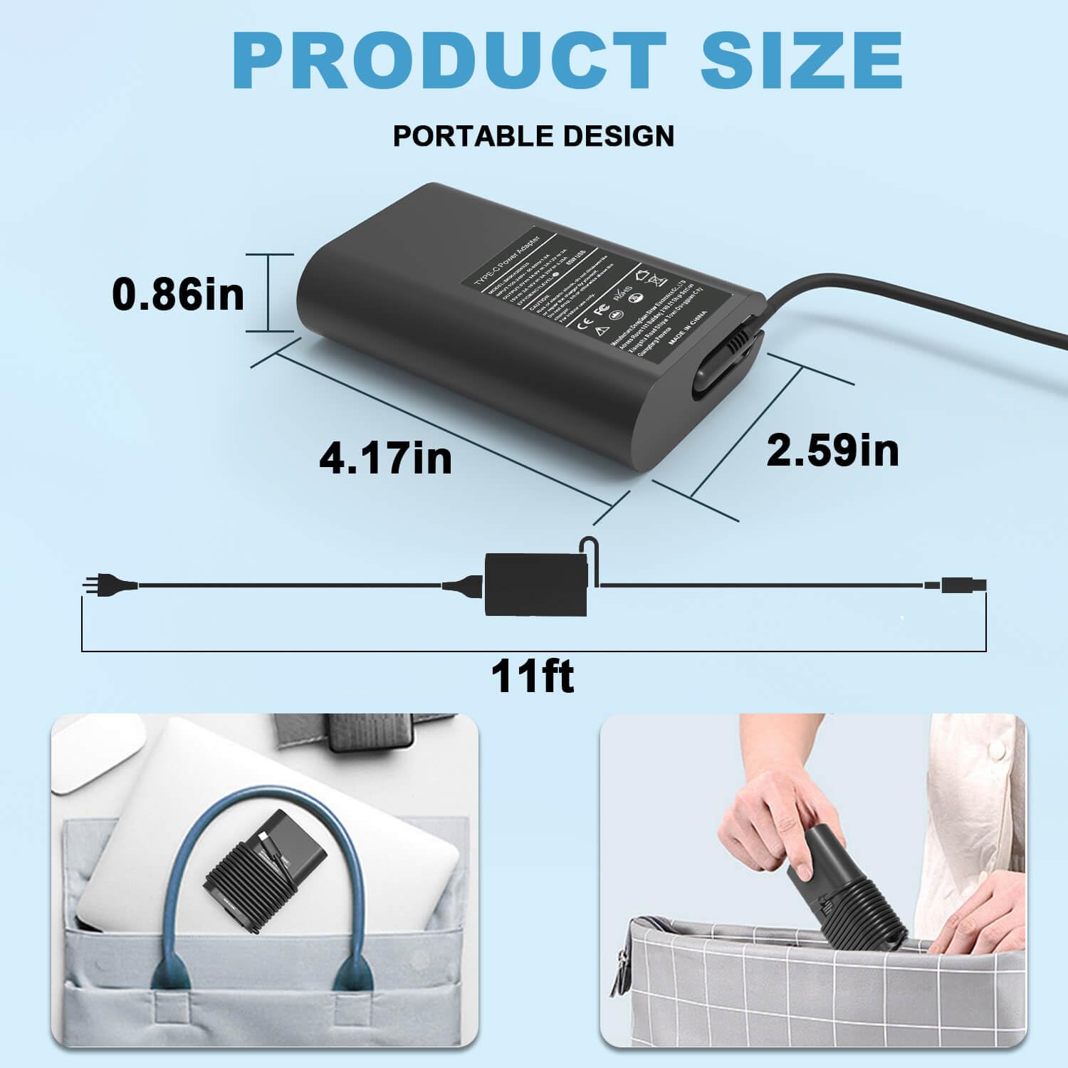 65W 45W USB C Laptop Charger Fits for Dell Latitude 5420 7420 5520 — Amazon image 3