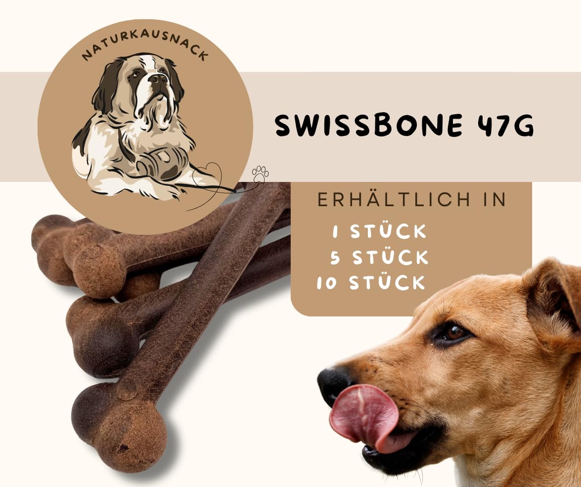 Warnick's Hundesnack Kauknochen Swiss Bone - 50 x 47 g | Vitalknochen für Hunde - Schmackhafter Snack als Belohnung - Diätetische & hypoallergene Kaustange - Für sensible Hunde