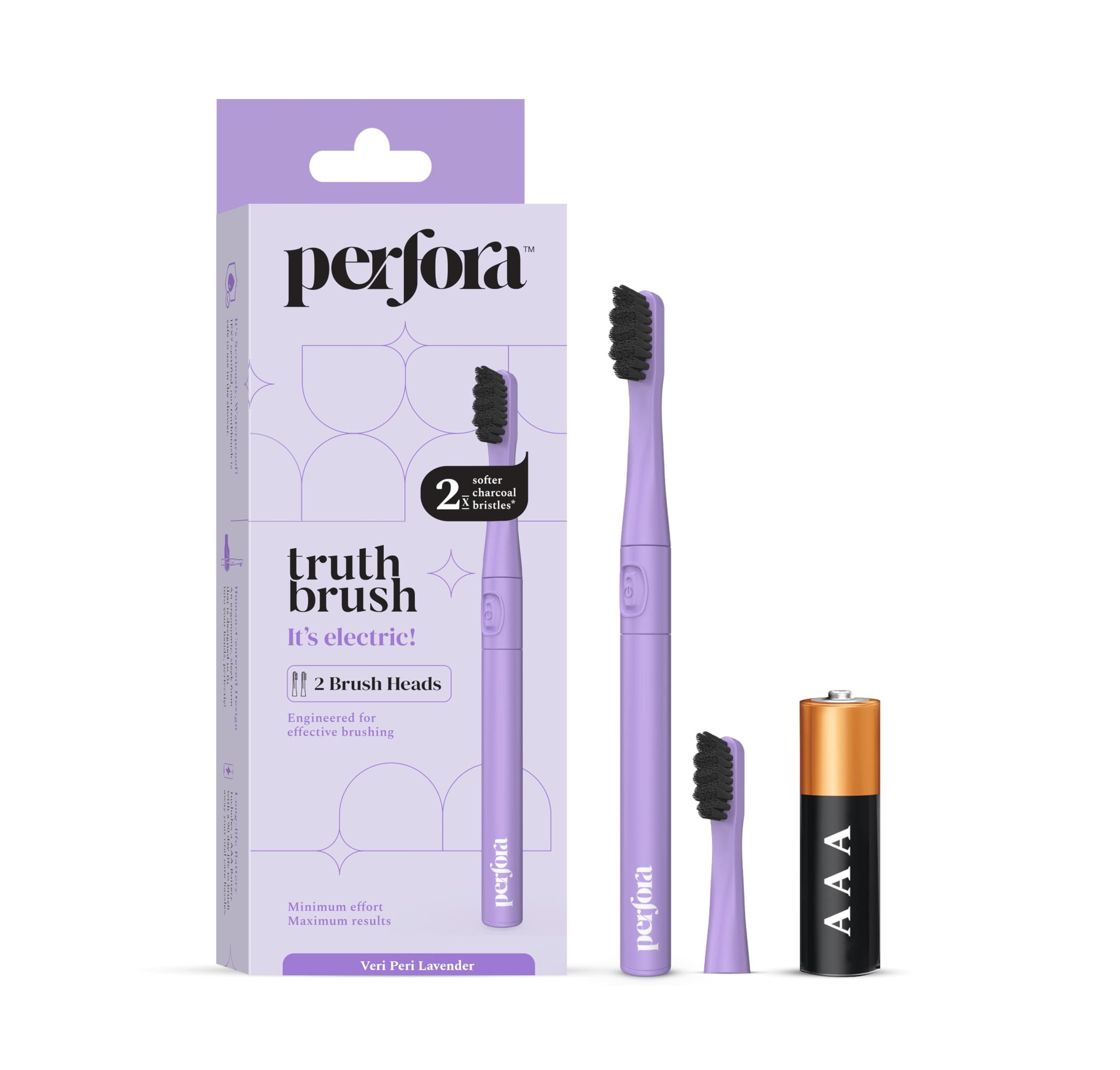 Perfora Electric Toothbrush With 2 Modes, 2 Brush Head, 24000 Strokes, 90 Days Battery Life|1 Year Warranty|Electric Brush, Electric Toothbrush For Men, Women & Kids-Lavender, 1 count (B0DFHDT7SW) Amazon Price History, Amazon Price Tracker