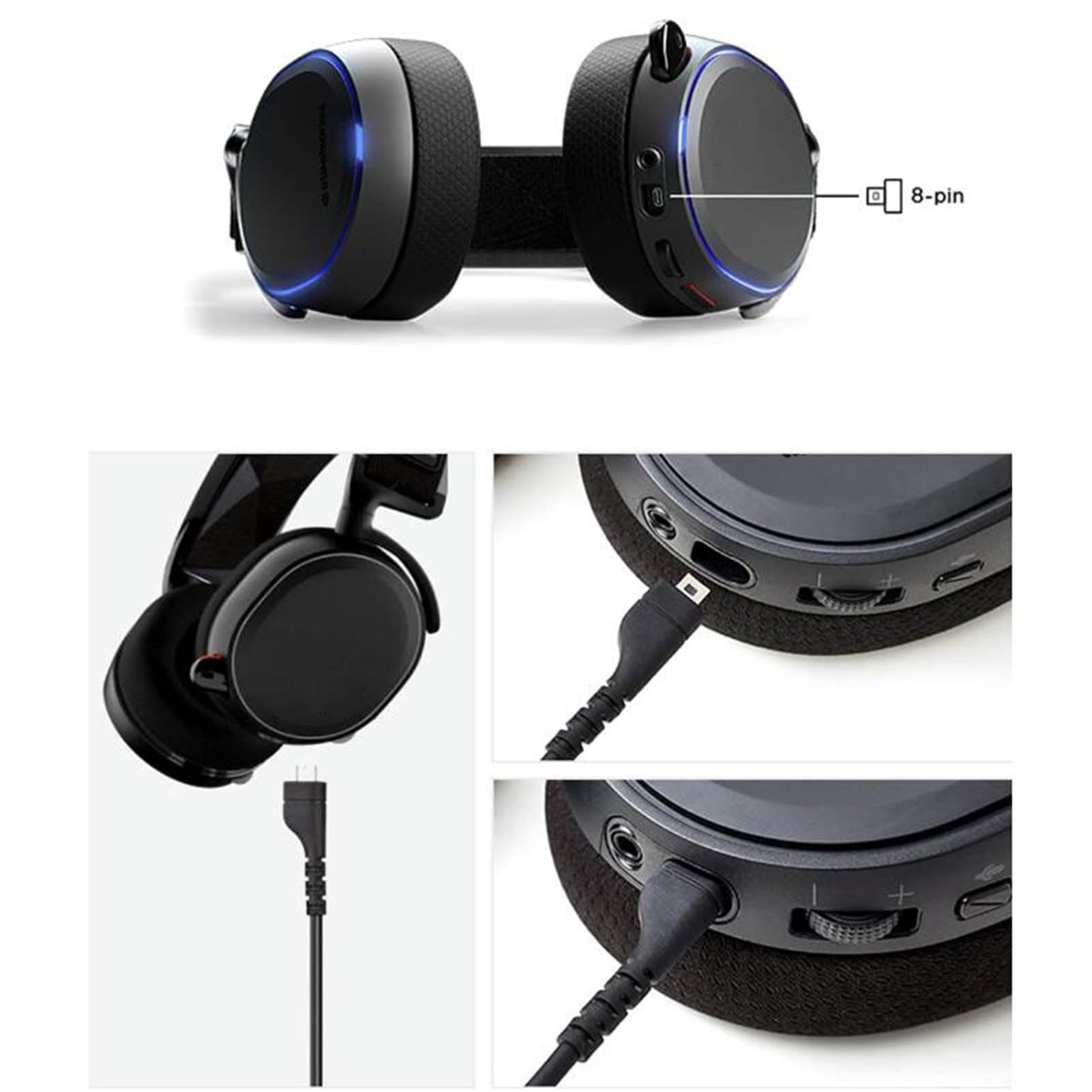 Kabel Audio Zestawu Słuchawkowego, Wymienny Kabel Audio, Kompatybilny ze Słuchawkami do Gier 3, 5, 7, Pro, Prime Gaming, 1,5 Metra
