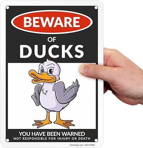 Miniatura 112 de SmartSign Divertido letrero de advertencia con texto en inglés «Beware Of Guinea Pigs – 10 x 7 pulgadas, aluminio laminado libre de óxido de 40 mil