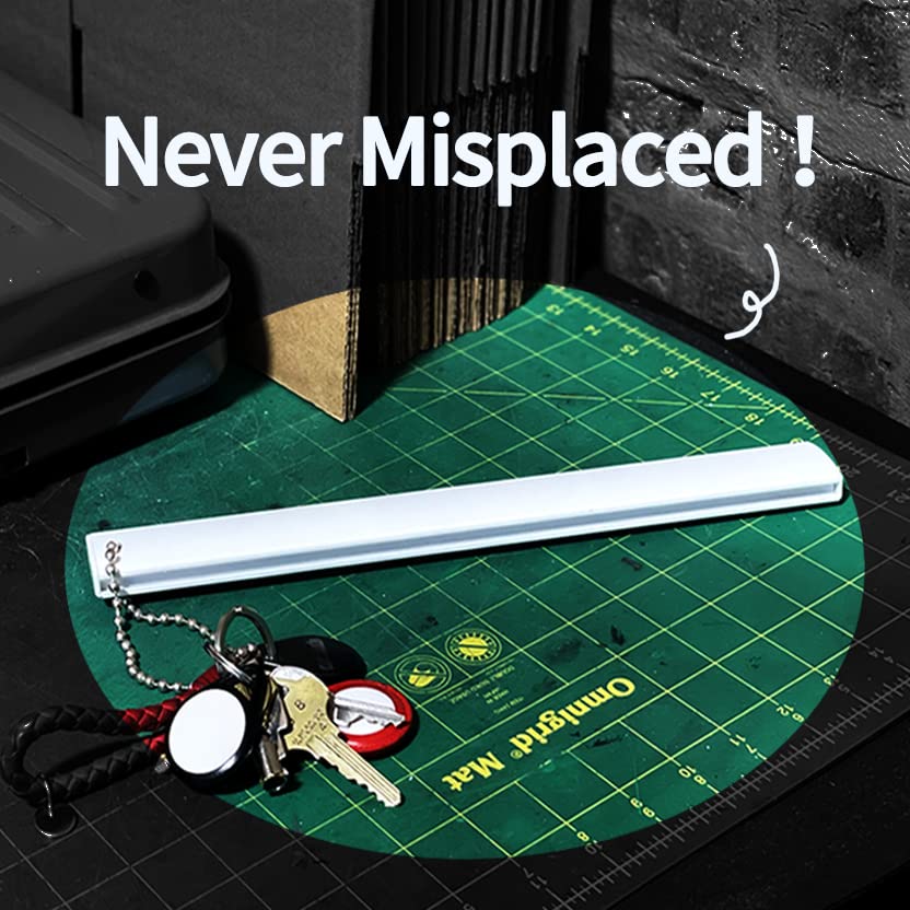 Commercial Grade Long Keychain - Slim design Heavy-Duty White for Homes, Public Restrooms…, 1.75'' x 4''