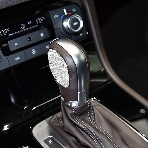 Miniatura 7 de LECART Accesorios brillantes para automóvil aptos para Volkswagen Beetle Atlas CC Golf Jetta Passat Touareg Cubierta de la perilla de la palanca de