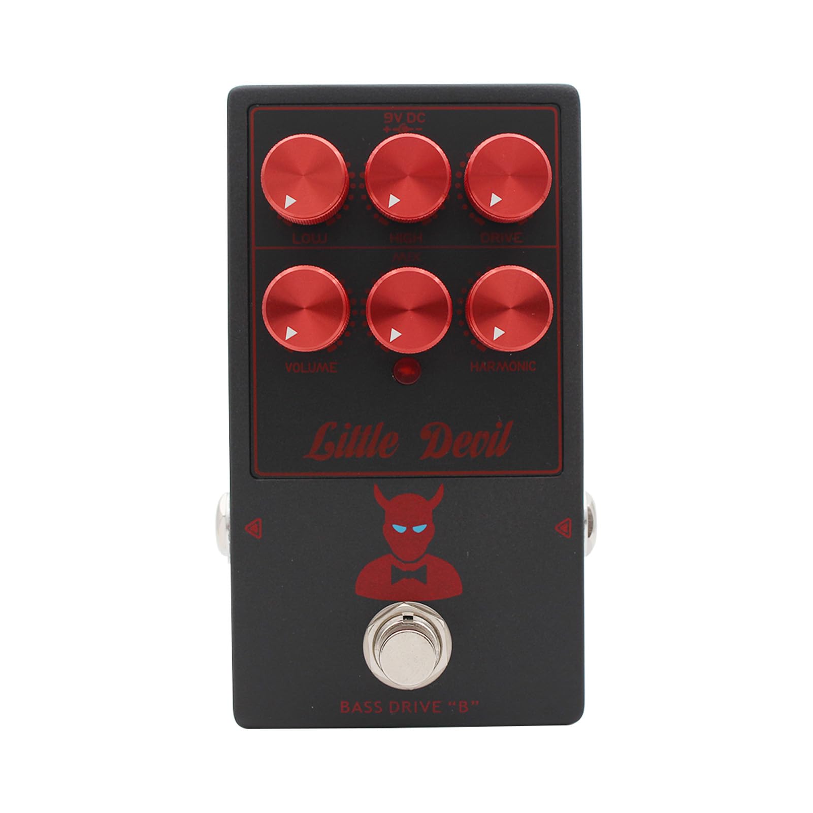 Tube Bass Drive Pedal, Pedał Efektów Overdrive do Modelowania Wzmacniaczy Lampowych z 2-pasmowym Pokrętłem EQ Harmonic Control Mix, True Bypass Kompaktowa Konstrukcja dla Gitary