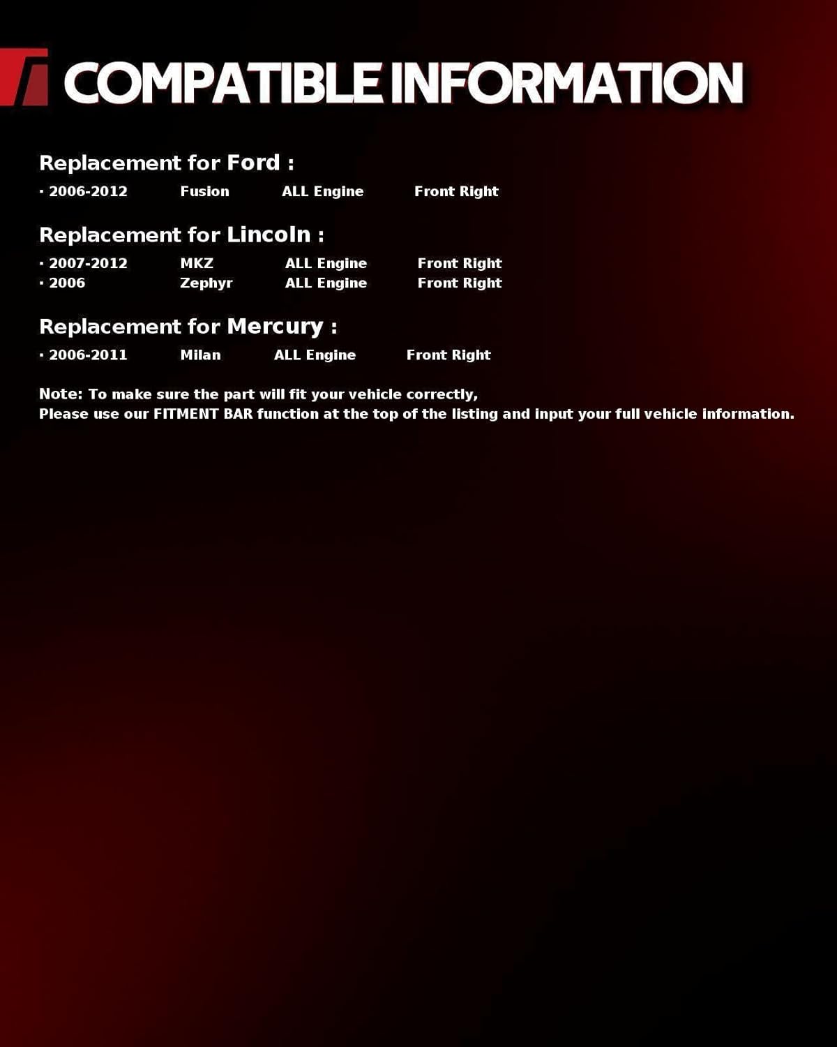 Torchbeam Front Steering Knuckle & Wheel Bearing Hub Assembly Replaces 2006-2012 Fusion, 2007-2012 MKZ, 2006-2011 Milan, 2006 Zephyr,Passenger Side 698-408