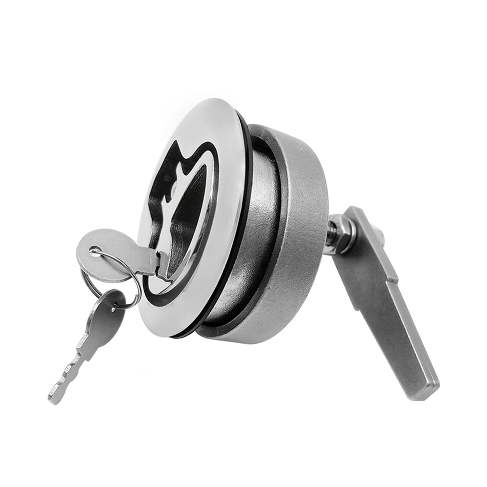 Marine Hatch Latch Lock Chrome Plated Insert Flush with Key Turning 316 Stainless Steel Accessories Boat Hardware