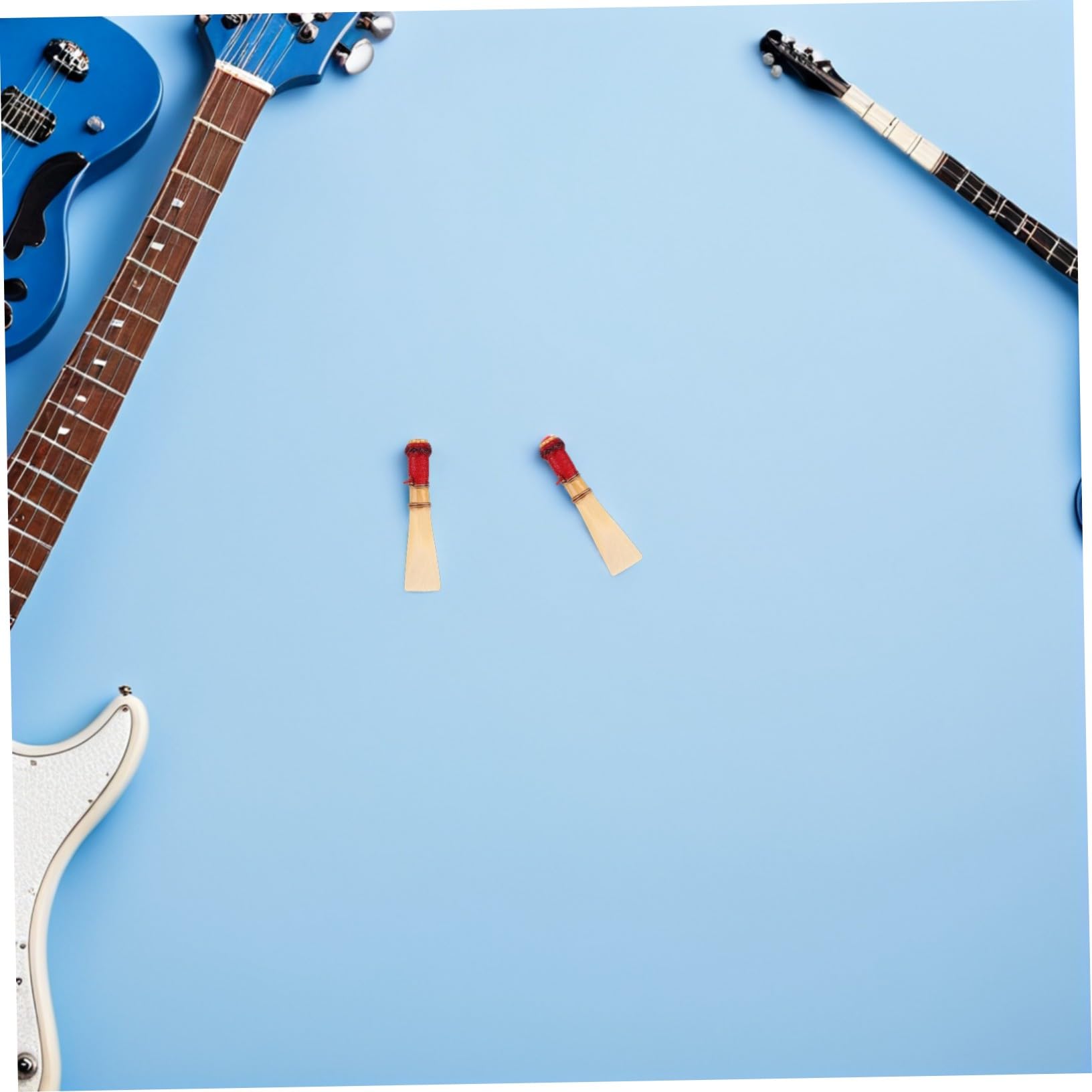 5 Pezzi Ance Naturali Medie per Bassoon Ricambi Resistenti per Strumenti Fiato con Custodia Protettiva Accessori per Musicisti Principianti e Professionisti