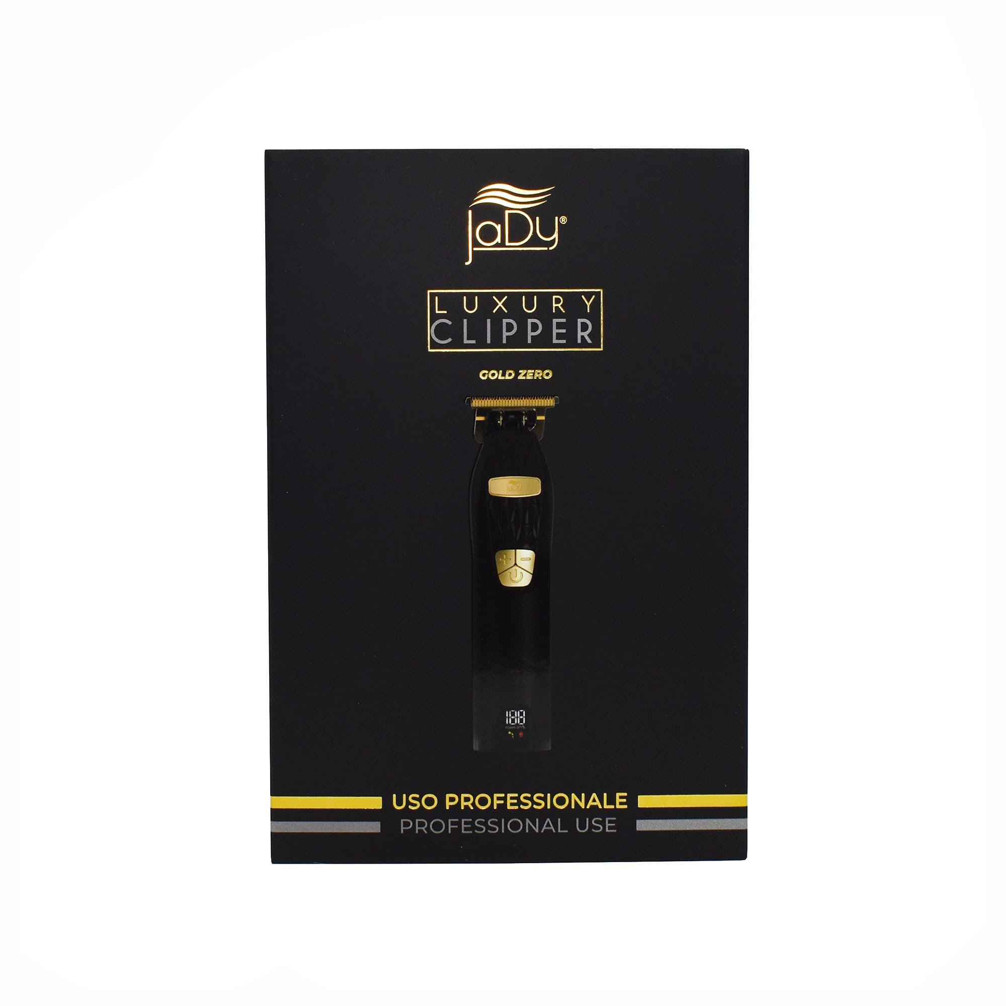 JaDy - Cortapelos Profesional Hombre | Cuchillas Acero Inoxidable | Autonomía 3-4h | Velocidad Ajustable 5000-7000 RPM | Multiusos con Peines Intercambiables, Negro y Dorado