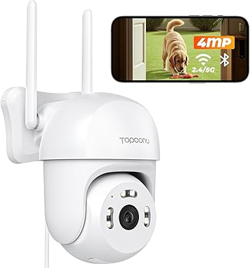 Topcony 4K 800万最大ピクセル、セキュリティカメラ、屋内ペットカメラ Amazon.co.jp: 【4K 800万最高画素・2.4と5GhzWiFi対応・自動