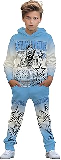 Lightweight & Versatile 2-Piece Boys' Hoodie & Pants Set (Non-Fleece) for Fall/Spring (Sizes 4-14)