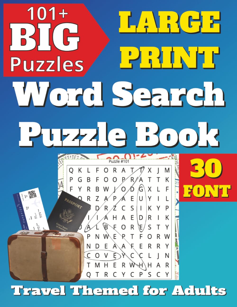 Travel Word Search Book for Adults and Seniors: Large Print Word Search Book