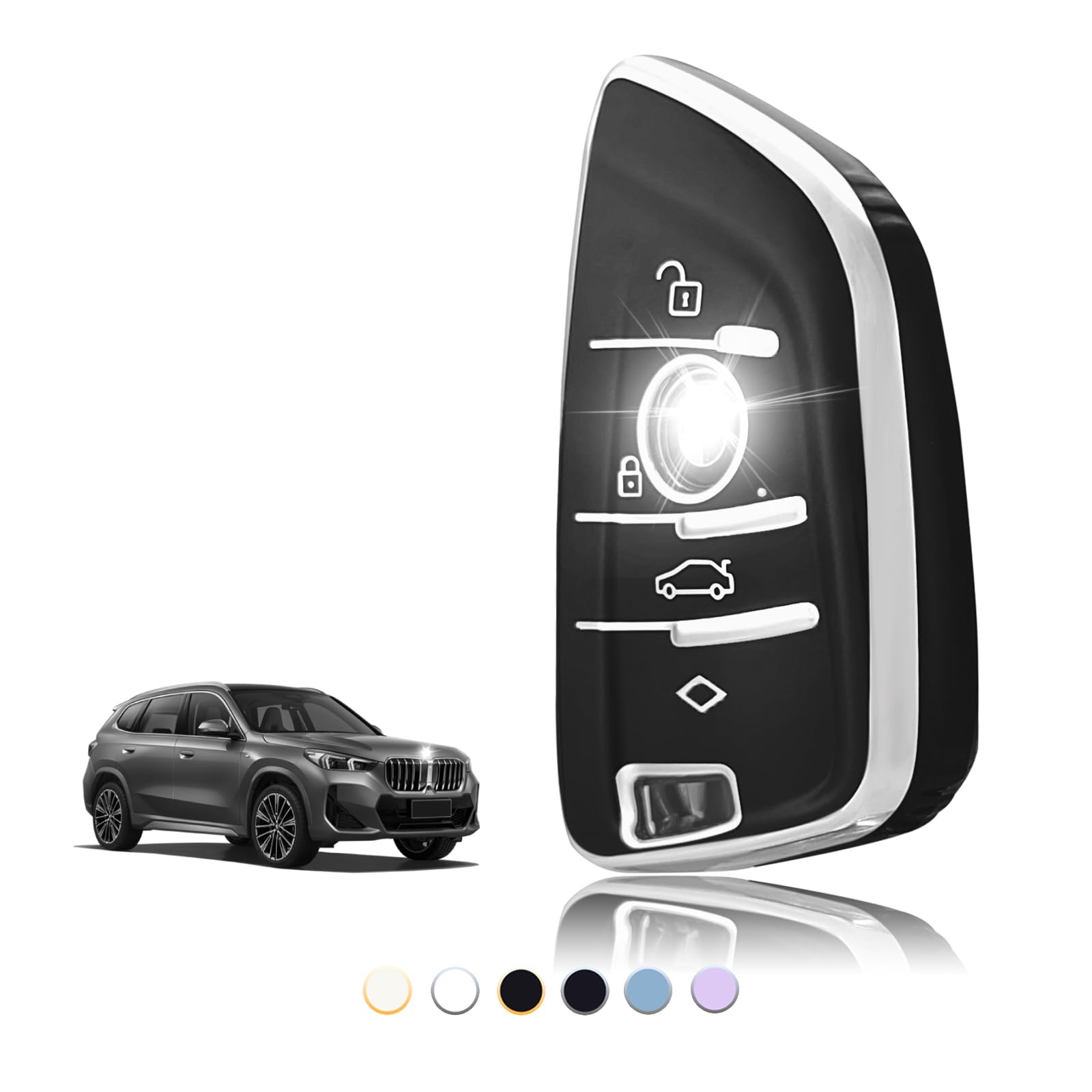 TOOMUME Cover Chiave TPU, Custodia Chiave Adatto per BMW Serie 1/2/3/4 ...