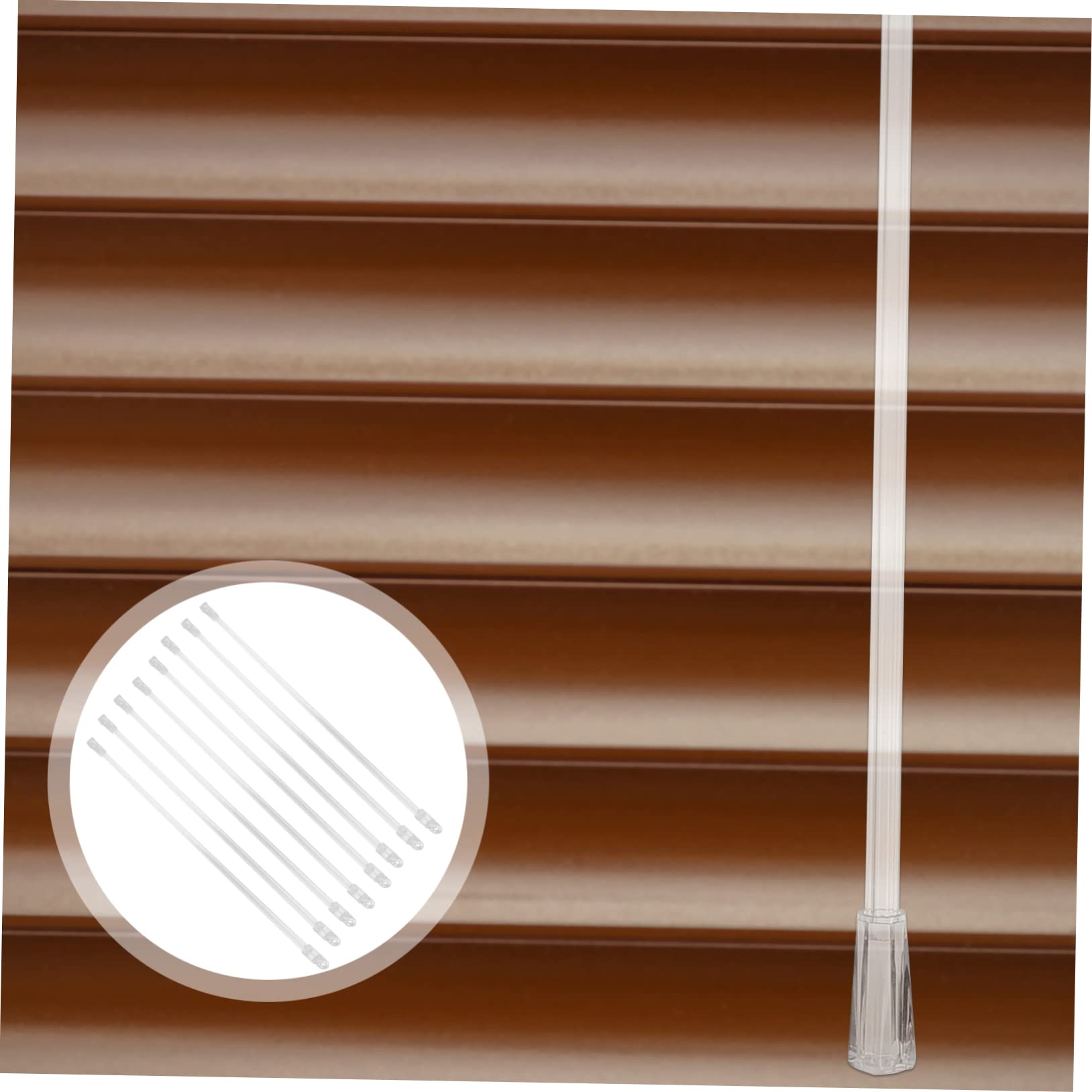 Ciieeo 3 Ensembles Tringle De Store Vénitien Rideaux Voilage Rideaux À Lamelles Équipé Tige Aveugle Tiges De Stores en Plastique Longues Tiges De Stores Verticaux Transparent 8 Pièces * 3