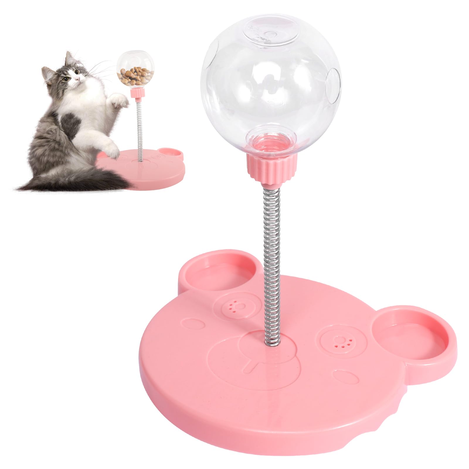 Wackelndes Katze Hunde Leckerli Spielzeug, Futterball für Interaktive Leckerbissen Ball Haustier Futterautomat Spielzeug, Aktivitätsförderndes Futterspielzeug für Katzen und Hunde