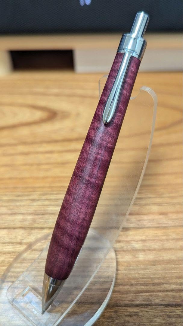 339ペン工房翌檜　極上　パープルハート　縮杢　木軸シャーペン　ボールペン 339ペン工房翌檜 極上 パープルハート 縮杢 木軸シャーペン ボールペン