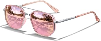 KUGUAOK Tangle Free Polarized Aviator Sunglasses for Women UV Protection Sports Running Sun Glasses Unisex Shades