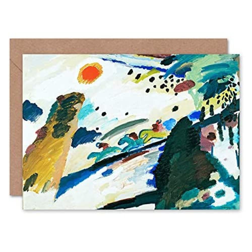 Artery8 Wassily Kandinsky Romantic Landscape Blank Art Card