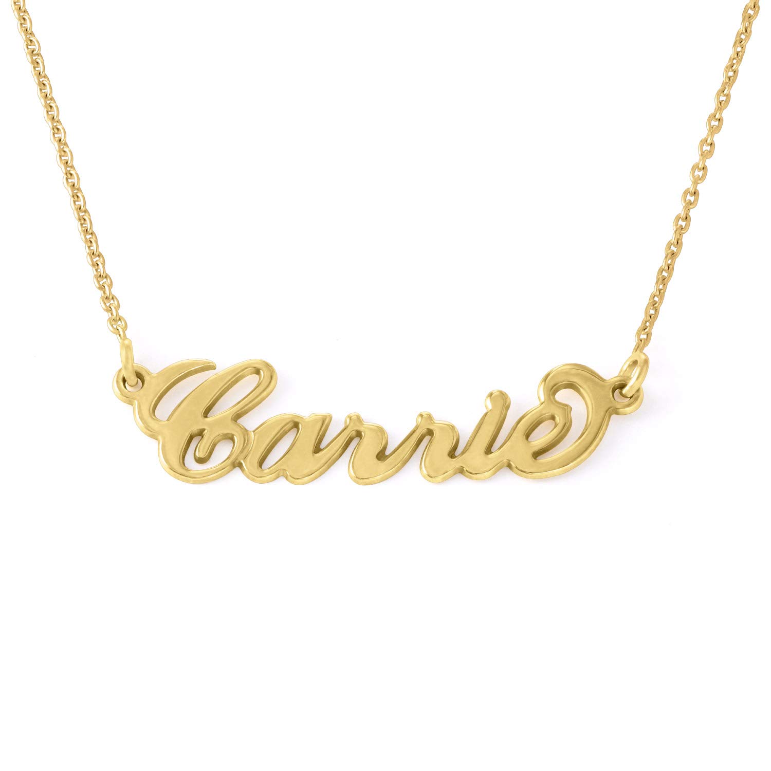 MyNameNecklaceMYKA Collar Pequeño Personalizado con Nombre Estilo “Carrie - Regalos para Ella, Regalo para Mujer