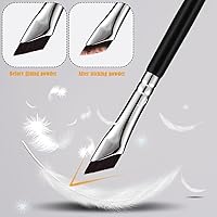 Vista 3 de Juego de 6 brochas para delineador de ojos en ángulo, delineador de ojos de precisión, sombras de ojos, juego de brochas de maquillaje en ángulo