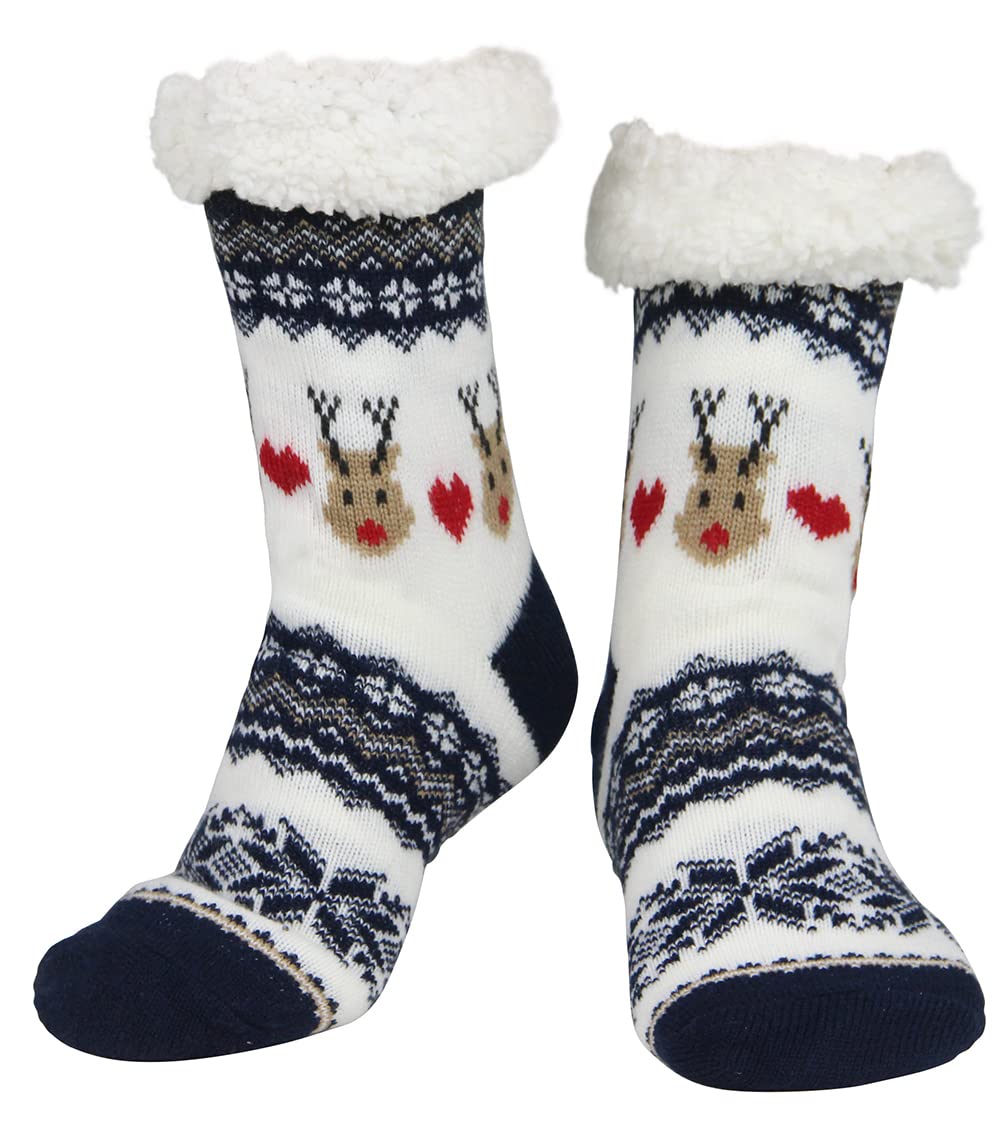 Slipper Socks for Women with Gripper Thick Fuzzy Christmas Gift