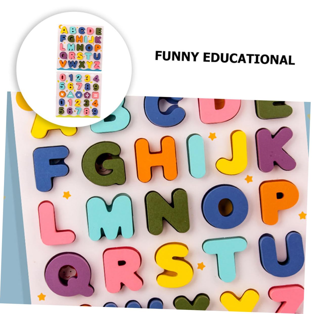2 Juegos Juguetes Educativos de Madera Bloques Didácticos Reconocimiento de Letras y Números para Pequeños Aprendizaje Montessori Infantil