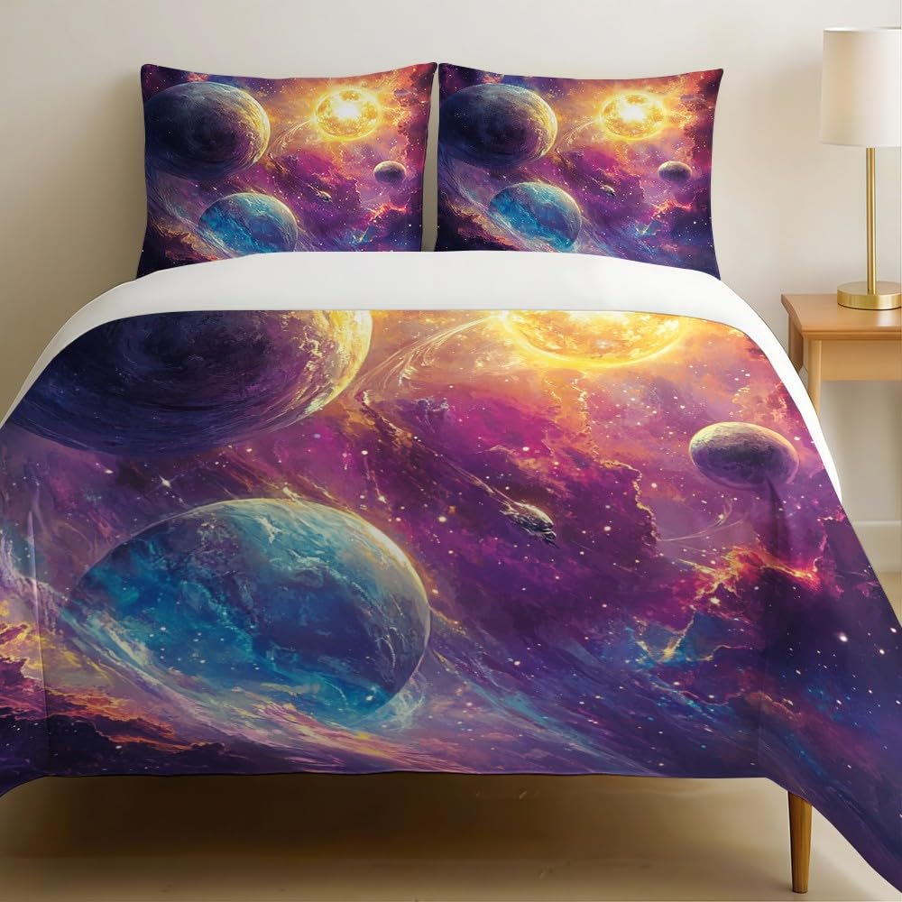 Parure de lit 220x240 violette pour une chambre parentale cosy et douce