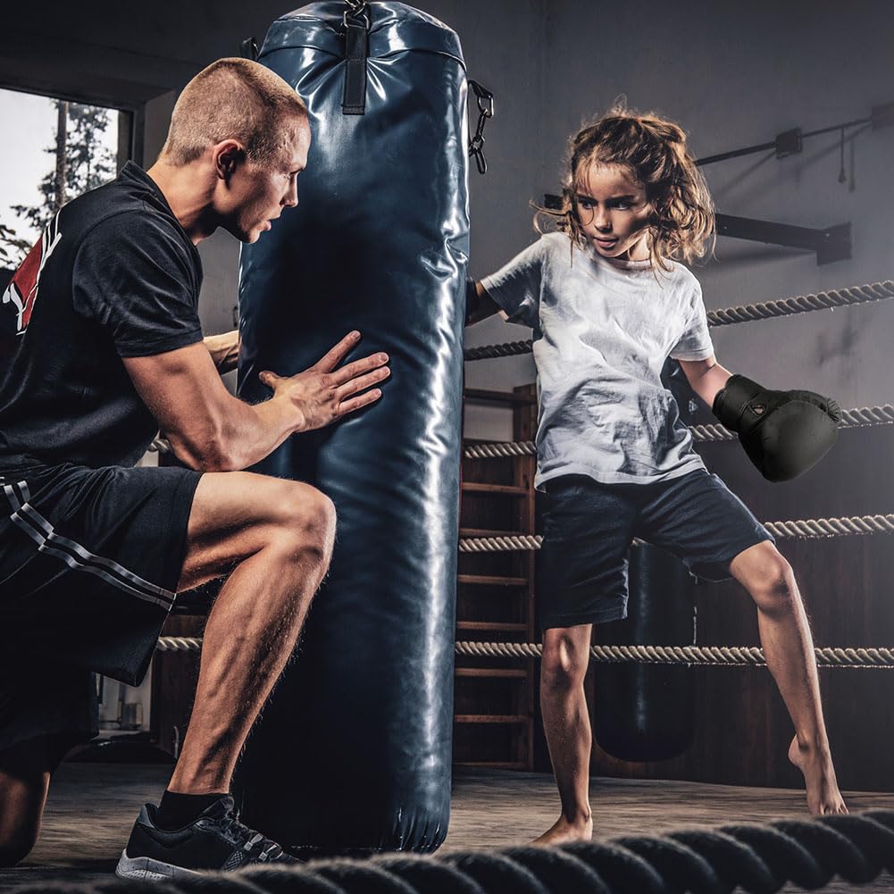 Flintronic Gants de Boxe pour Enfants, Gants d'entraînement de Boxe, Gant Boxe Homme & Femmes, Gants de Boxe Réglables pour Arts Martiaux, MMA, Muay Thai, Kickboxing, Sac de Frappe (âgés 3-10 Ans)
