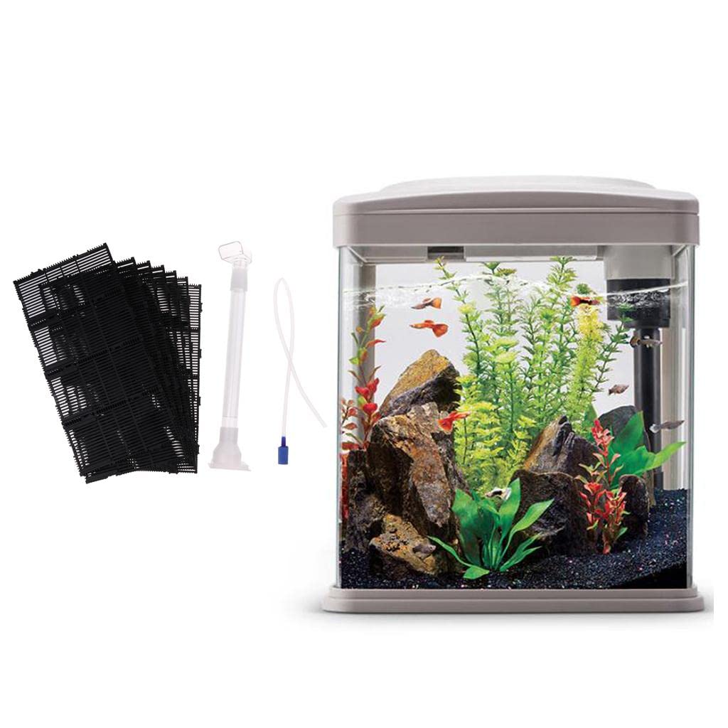predolo 9 Stück Aquarium Unterbodenfilter Filterplatte Bodenfilterplatte Kunststoffplatte Luftleitungsschlauch Luftschlauch Fischbeckenfilter Isolierplatte, Typ 2