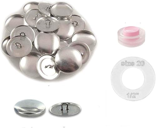 Miniatura 8 de I Craft for Less - Botones de tamaño 20 (12") para cubrirautocubrir botones con respaldo de alambre, cantidad de 25 unidades (con herramienta de