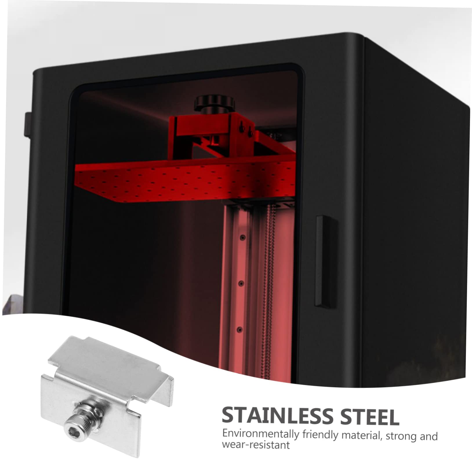 PLAFOPE 12 Stk 3d Drucker Zubehör Druckerplattformklemmen Bettklemmen Für 3d-drucker Bettfixierer Aus Glas Verstellbarer Druckerbett-clip Druckerglas Rostfreier Stahl Glasclip Einstellbar