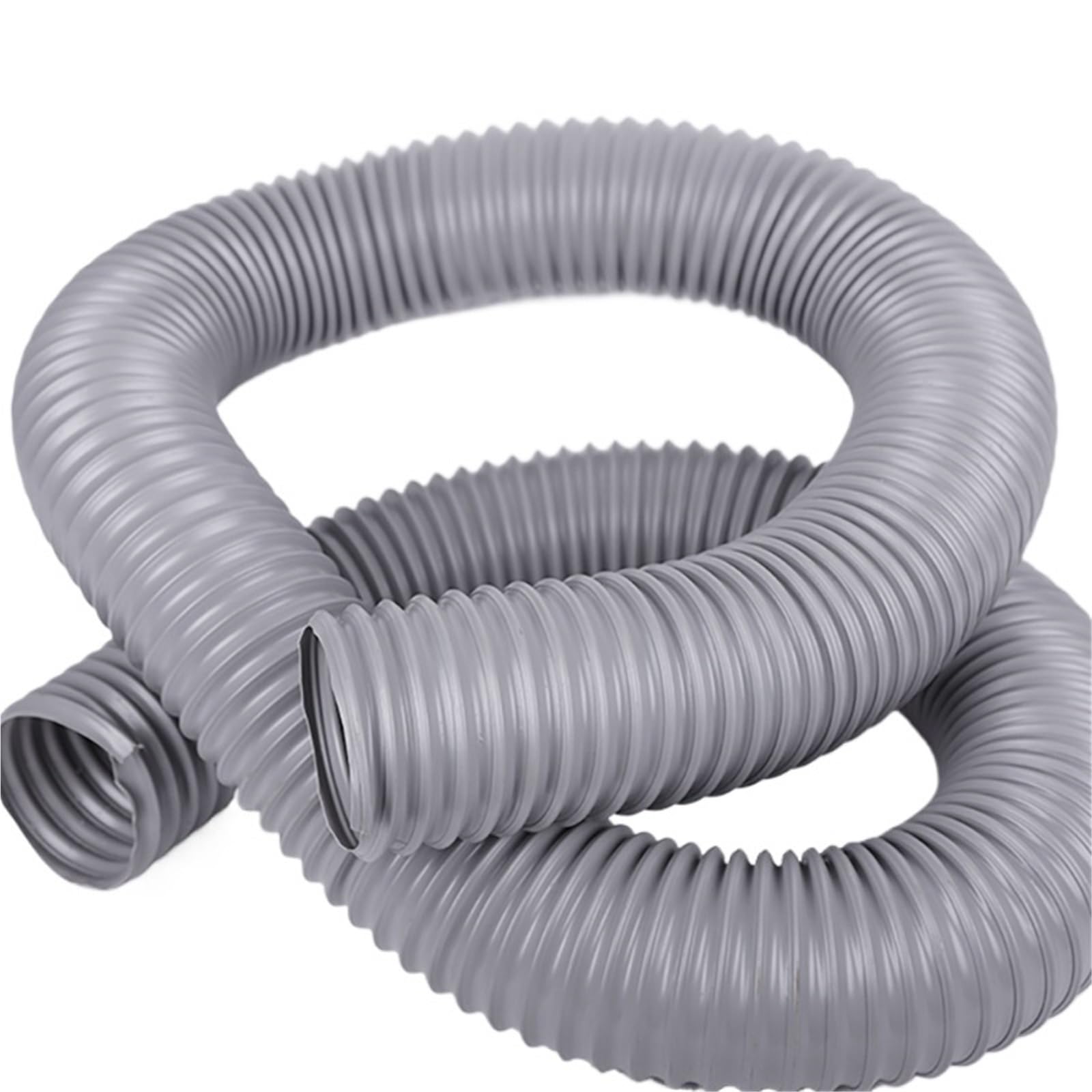Manguera de aspiradora succión polvo reforzada con alambre acero PVC gris, tubo aire 1-5m longitud, diámetro interior 30-100mm(Inner Diameter 100mm)