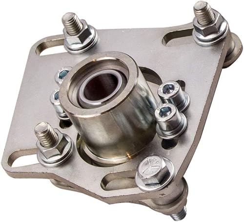 Miniatura 4 de Maxpeedingrods Coilovers - Placas de curvatura ajustables para Ford Mustang 1994-2004, 2 piezas, placa de ruedas Camber plateadas