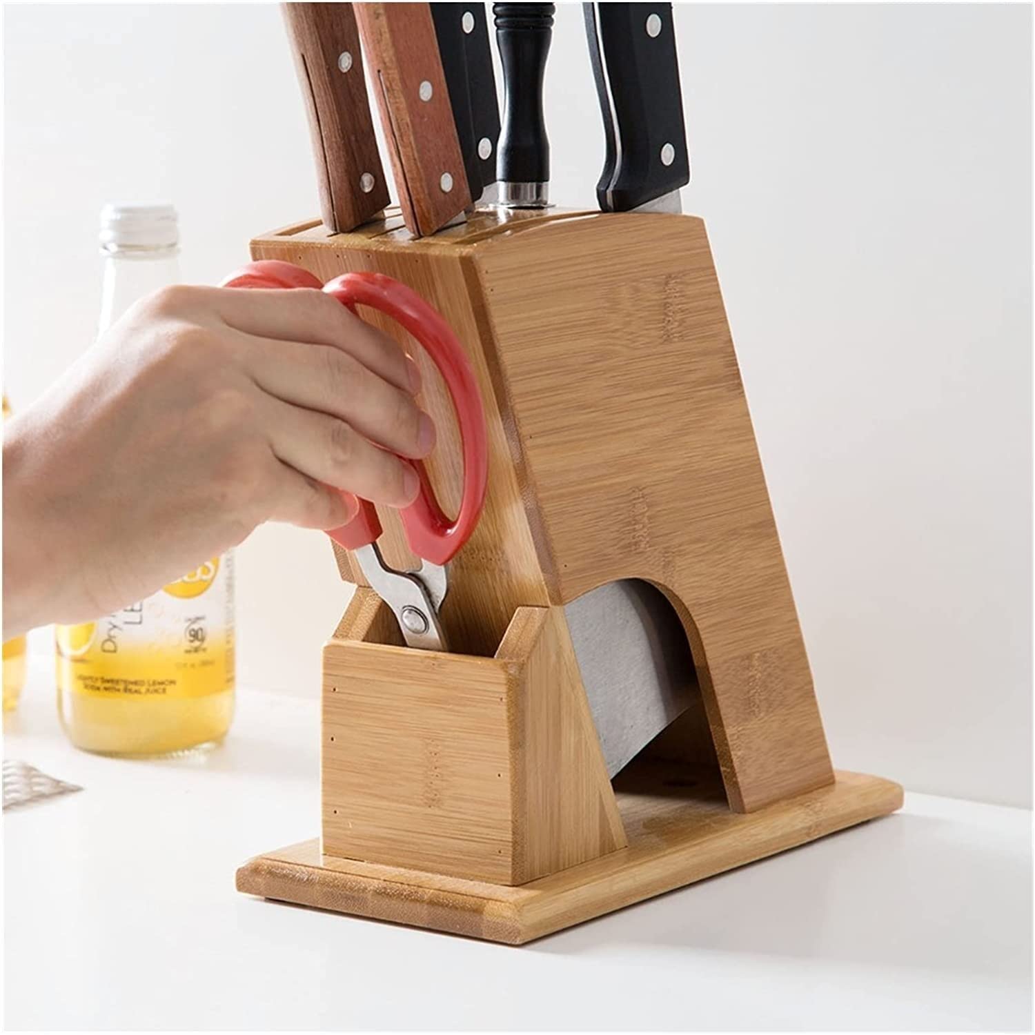 Bloque Cuchillos Cocina Utensilios De Cocina De Bambú Soporte para Cuchillos Soporte para Cuchillos Almacenamiento De Cuchillos Accesorios De Cocina