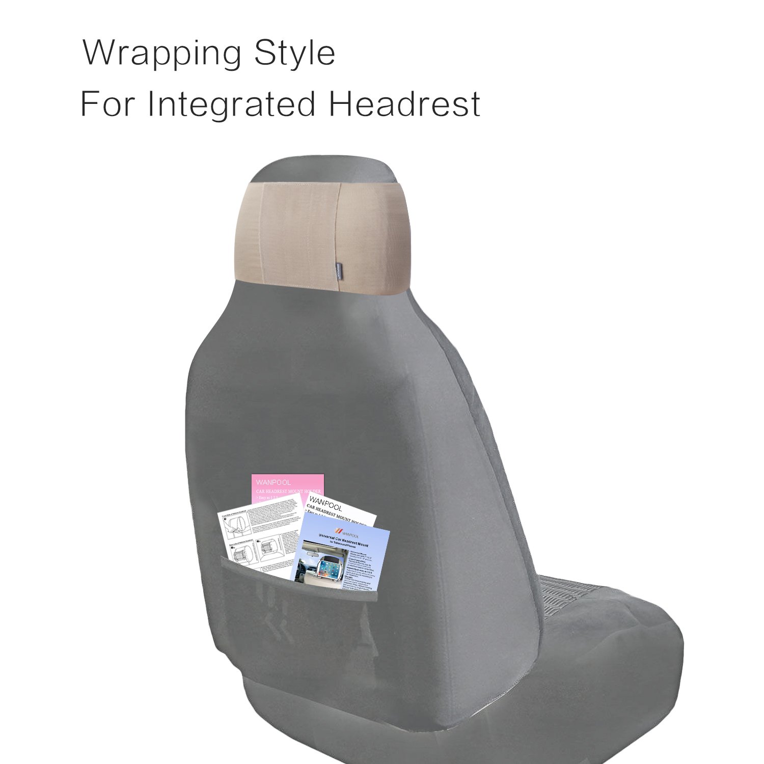 Wanpool車ヘッドレストマウントホルダーポータブルDVDプレーヤーフィット回転画面&amp;標準ノートパソコンスタイルポータブルDVDプレーヤー、ベージ dwos6rj Amazon | Wanpool車ヘッドレストマウントホルダーポータブルDVD