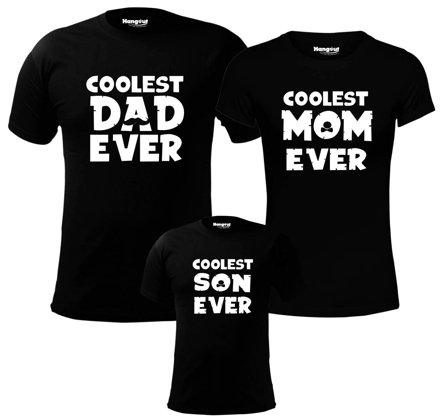 Hangout HubHH38 Family T Shirts| Men's, Women's Boy's Girl's Cotton Printed Tshirts| Regular Fit T-Shirts| Matching Twinning Tees