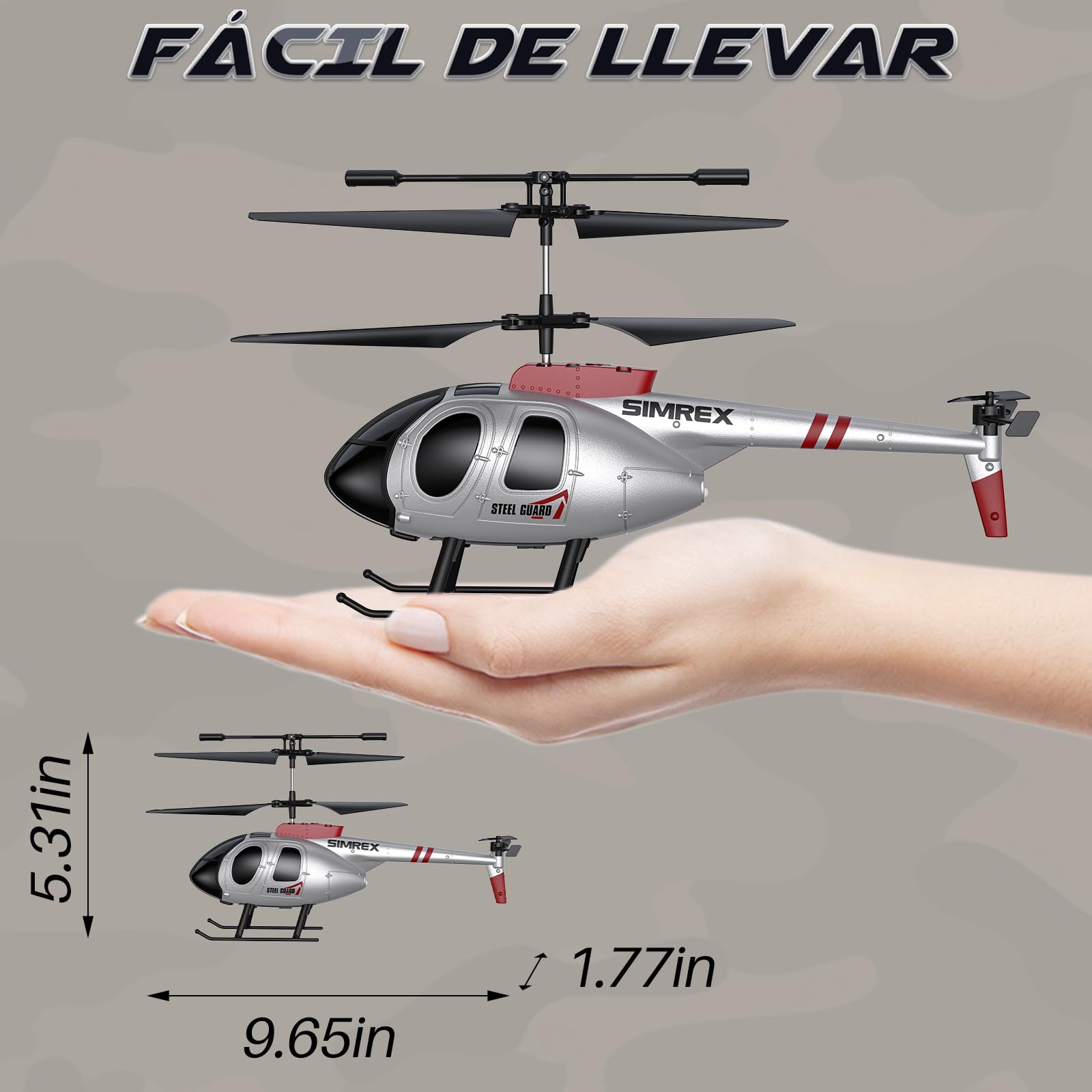SIMREX Helicóptero, helicóptero teledirigido de 2,4 GHz, 2 modos de velocidad con 20 minutos de tiempo de vuelo, helicóptero rc, mantiene la altura de vuelo, juguete de helicóptero para niños y niñas
