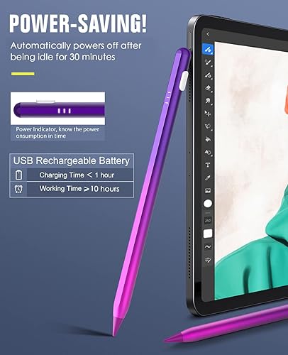 Vista 6 de TiMOVO Lápiz óptico para iPad, iPad Pencil de 2ª generación con rechazo de palma para iPad 2018-2025 11ª/10ª/9ª/8ª/7ª generación, iPad Pro 13"/11