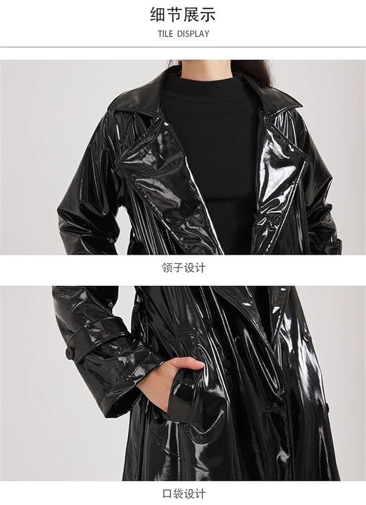 Amazon.com: Women Shiny Reflective Soft Patent Leather