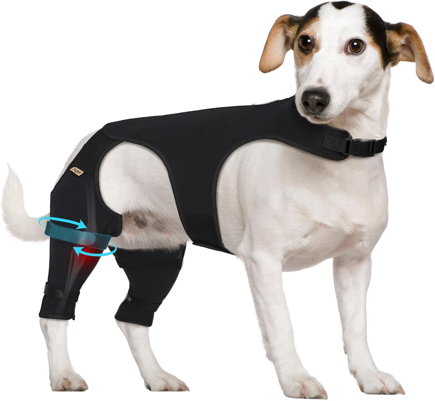 Supet Dog Rear Leg Sleeve to Stop Licking- Anti Licking for TPLO Surgery Wound Protection, Secure Fit Chew Resistant Washable Recovery Sleeve for Dogs, Suitable for Male and Female Pets